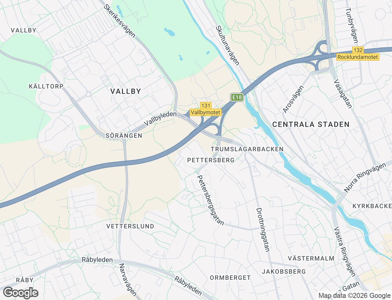 Karta över Jakobsgatan 59 i 64 Västerås