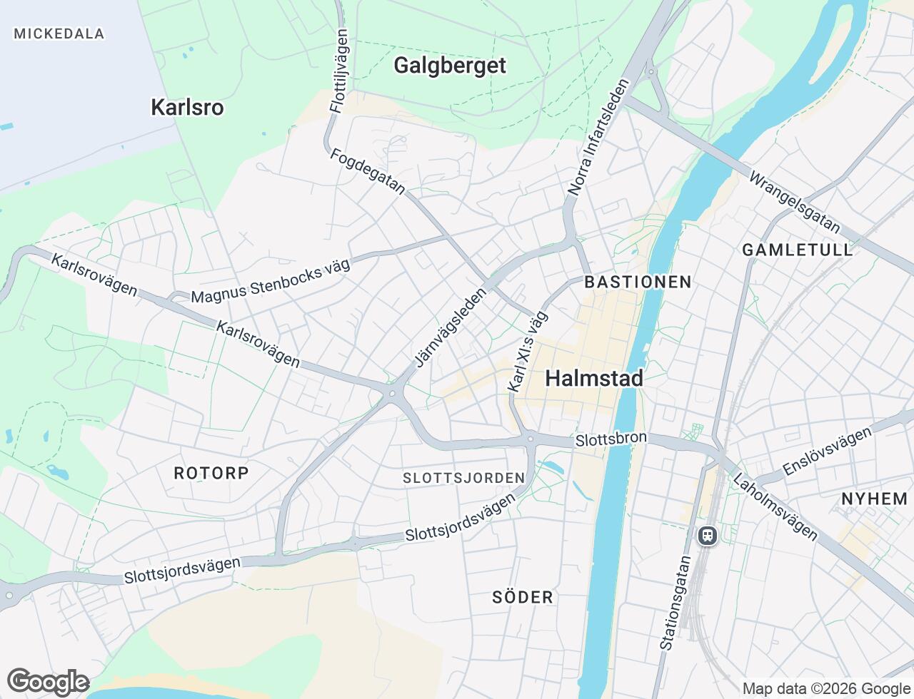 Karta över Hvitfeldtsgatan 24 i 96 Halmstad