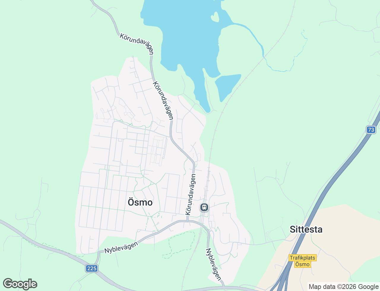 Karta över Bergsvägen 12 i 30 Ösmo