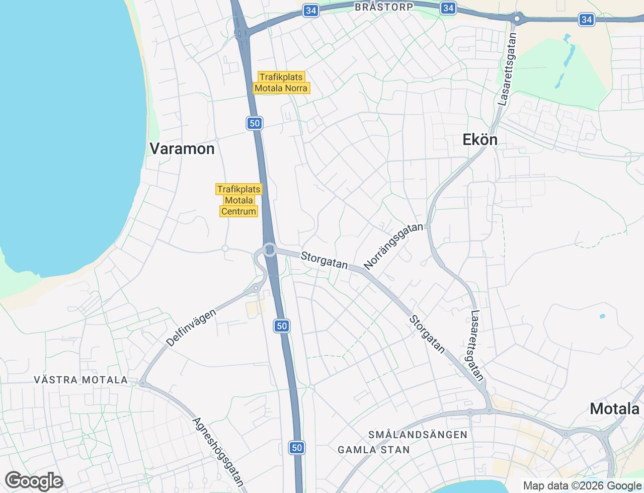 Karta över Storgatan 24C i 33 Motala