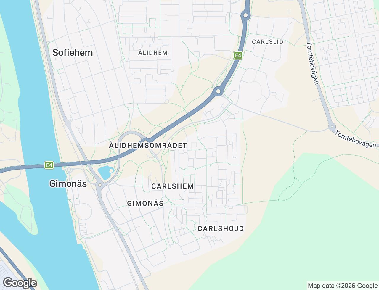 Karta över Gnejsvägen 1 i 40 Umeå