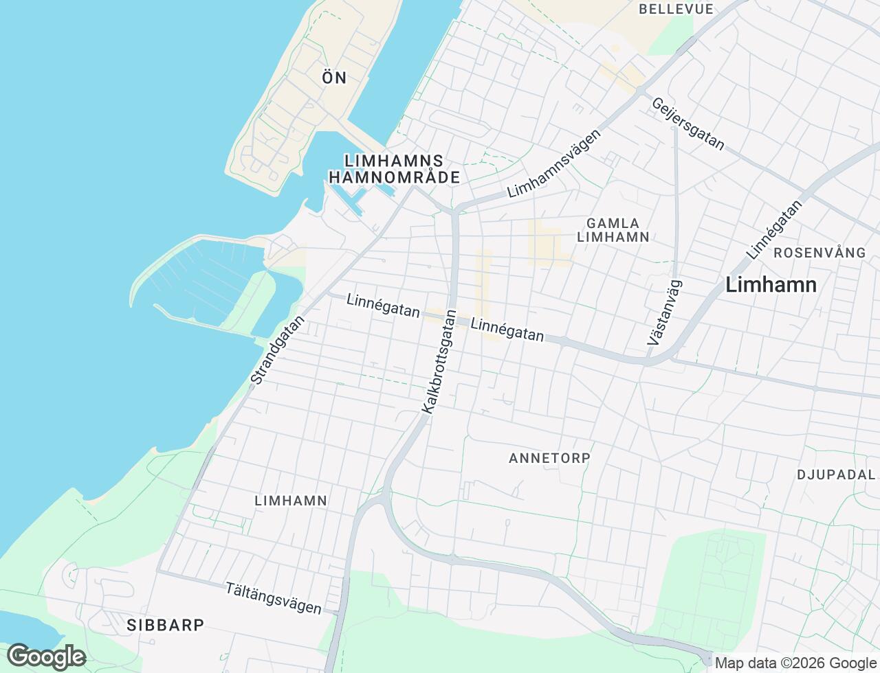 Karta över Västra Kalkbrottsgränd 17A i 12 Limhamn