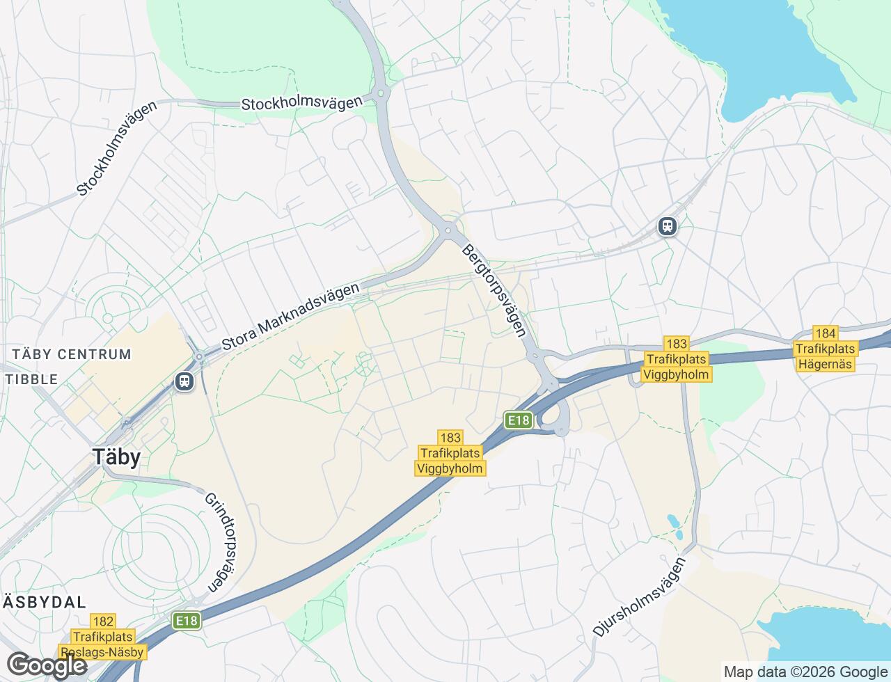 Karta över Turfgatan 10 i 74 Täby