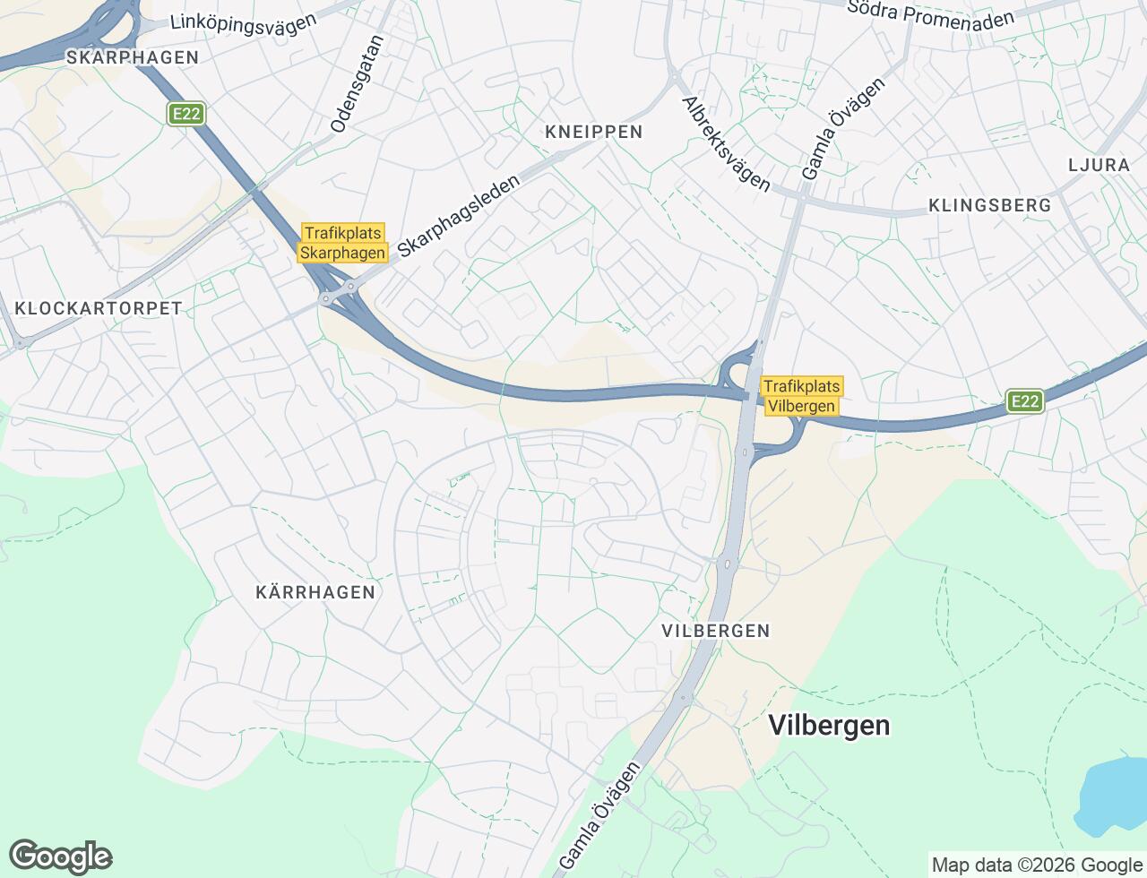 Karta över Vilbergsgatan 71 i 57 Norrköping