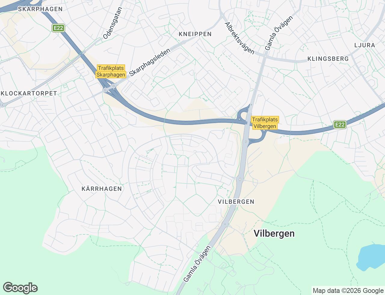 Karta över Vilbergsgatan 93 i 57 Norrköping