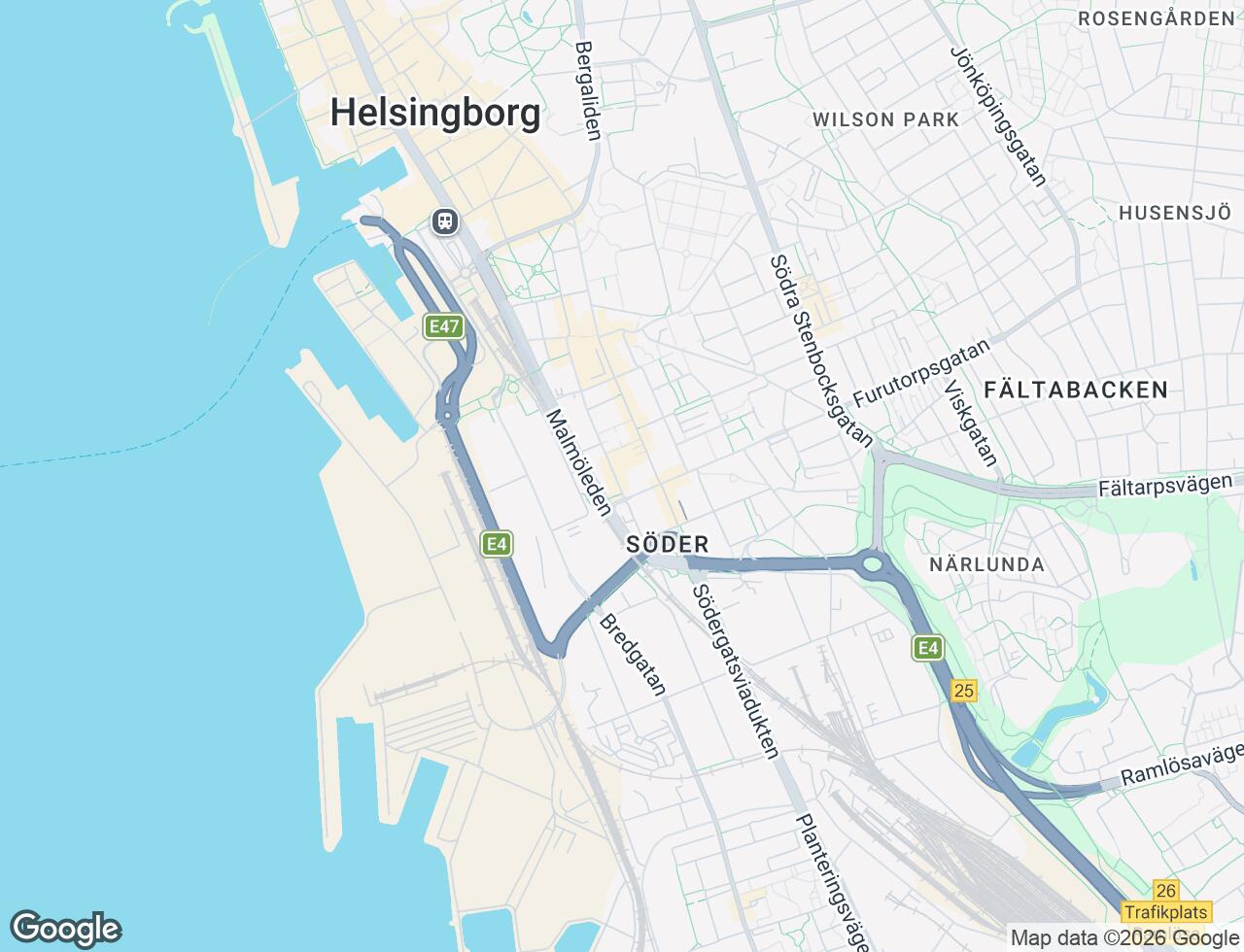 Karta över Carl Krooks Gata 49 i 19 Helsingborg