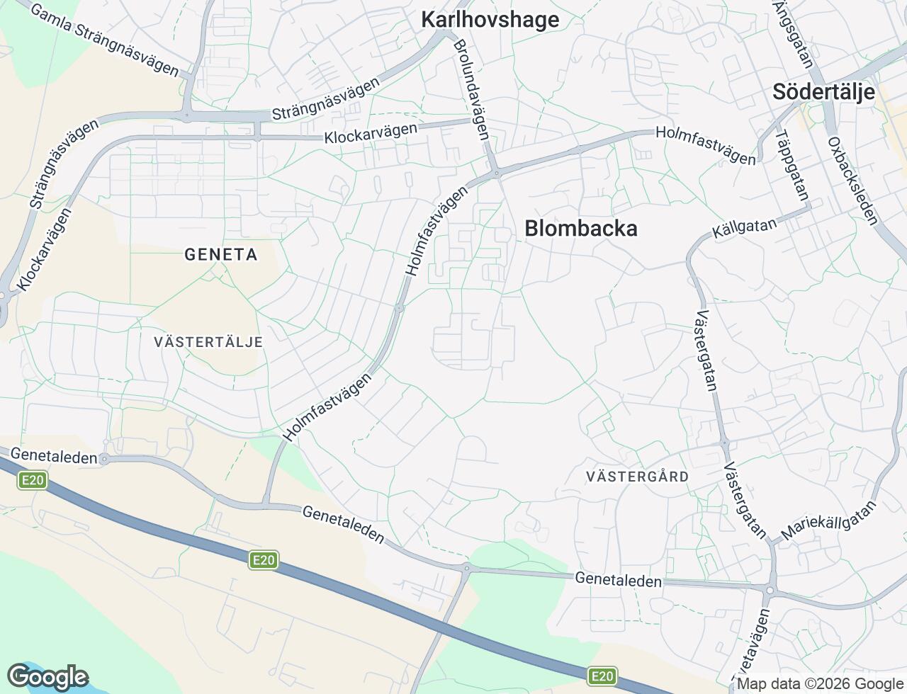 Karta över Fjärilstigen 17 i 60 Södertälje