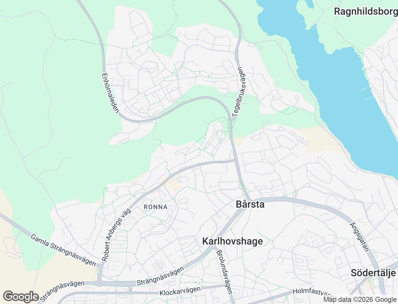 Karta över Tegvägen 13 i 53 Södertälje