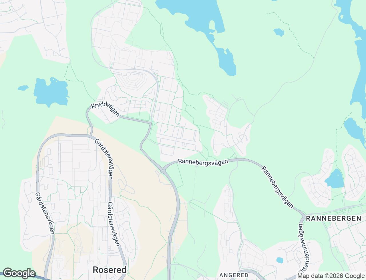 Karta över Kummingatan 90 i 43 Angered