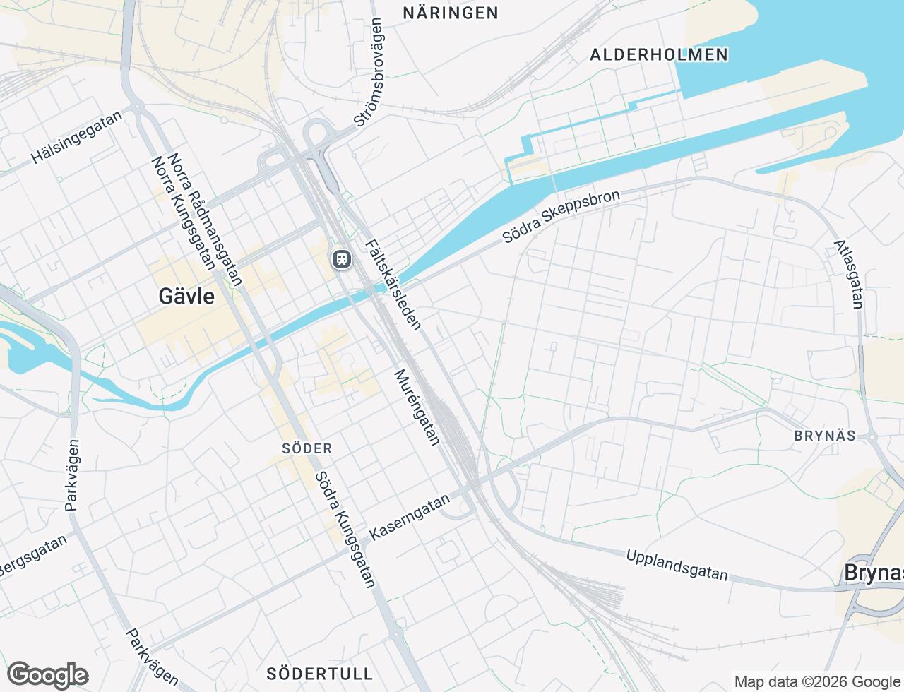 Karta över Södra Fiskargatan 10A i 80 Gävle