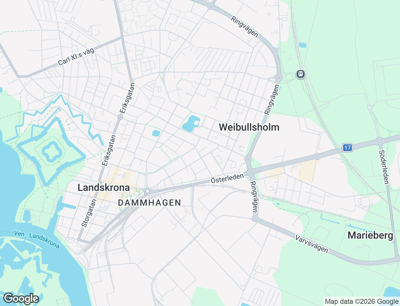 Karta över Viktoriagatan 5 i 35 Landskrona