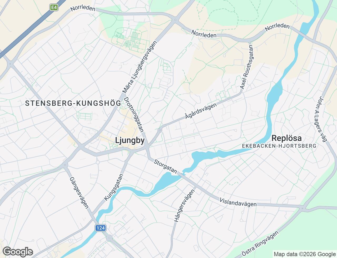 Karta över Ågårdsvägen 14B i 37 Ljungby