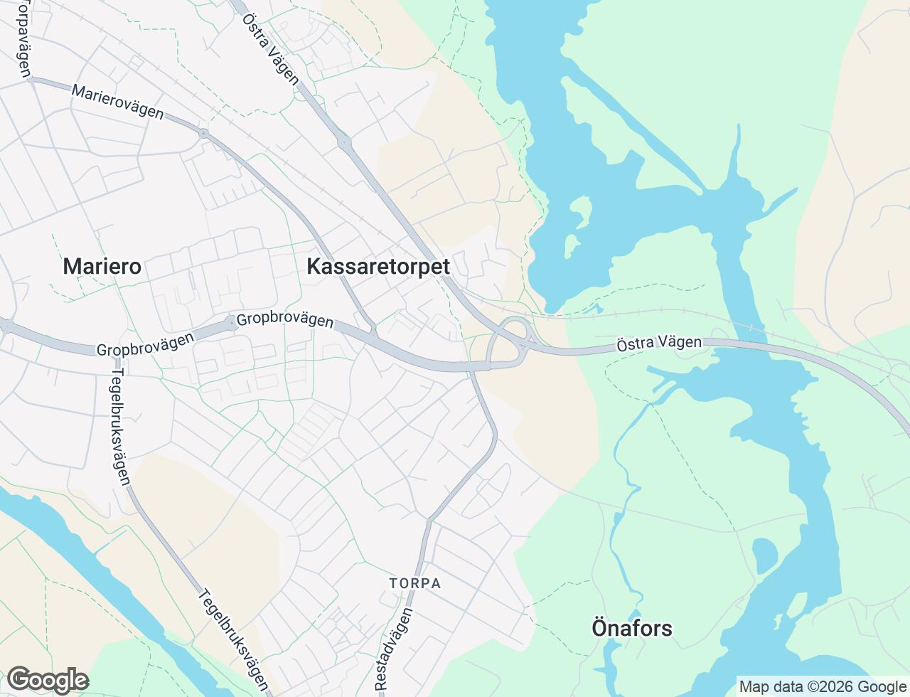 Karta över Petersbergsvägen 73 i 53 Vänersborg