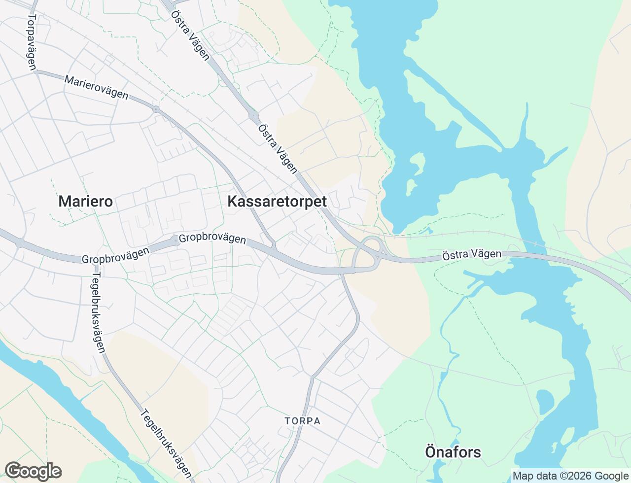 Karta över Petersbergsvägen 52 i 53 Vänersborg