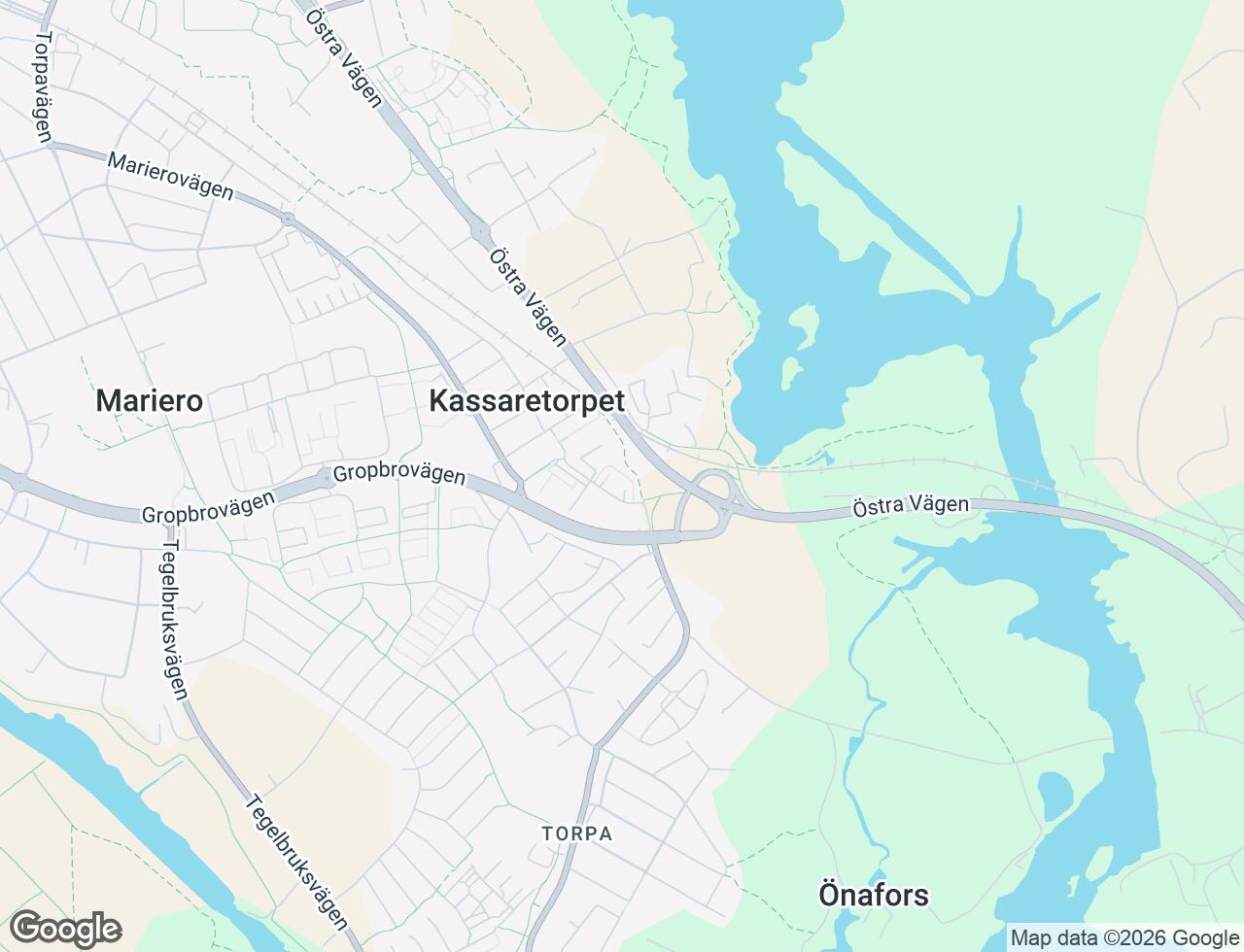 Karta över Petersbergsvägen 58 i 53 Vänersborg