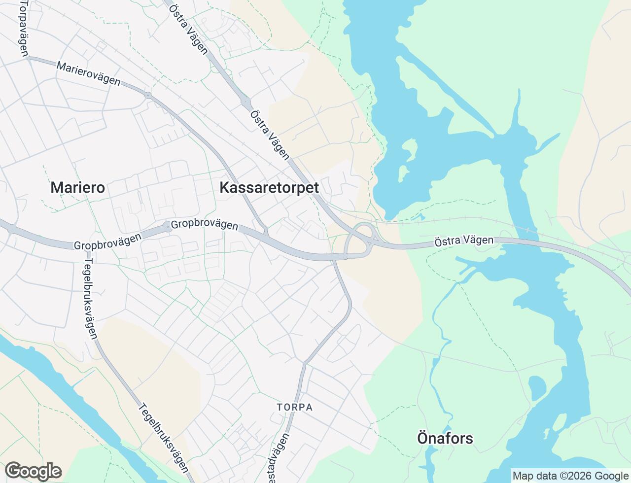 Karta över Petersbergsvägen 69 i 53 Vänersborg