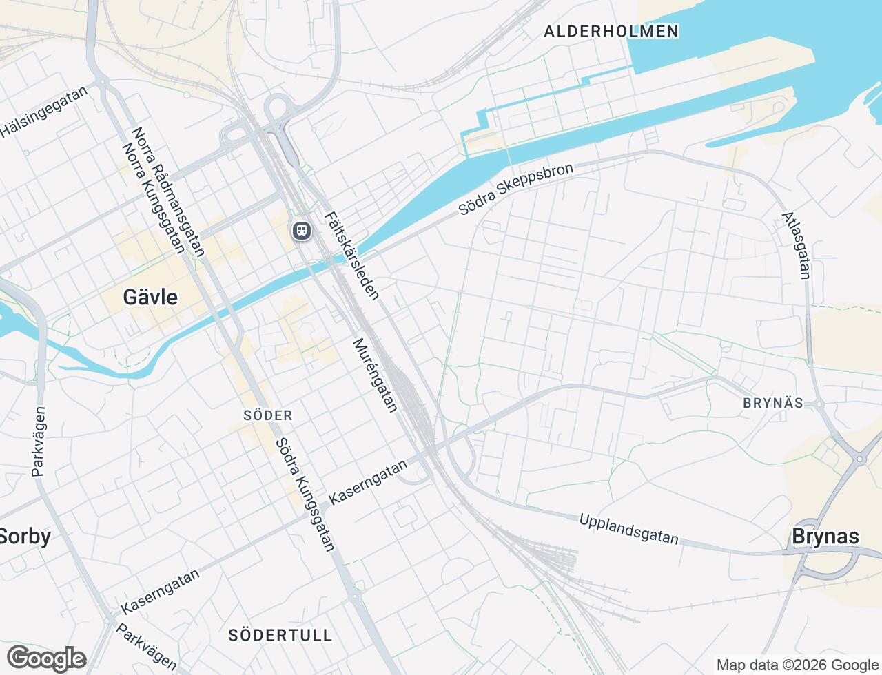 Karta över Boothsgatan 8B i 80 Gävle