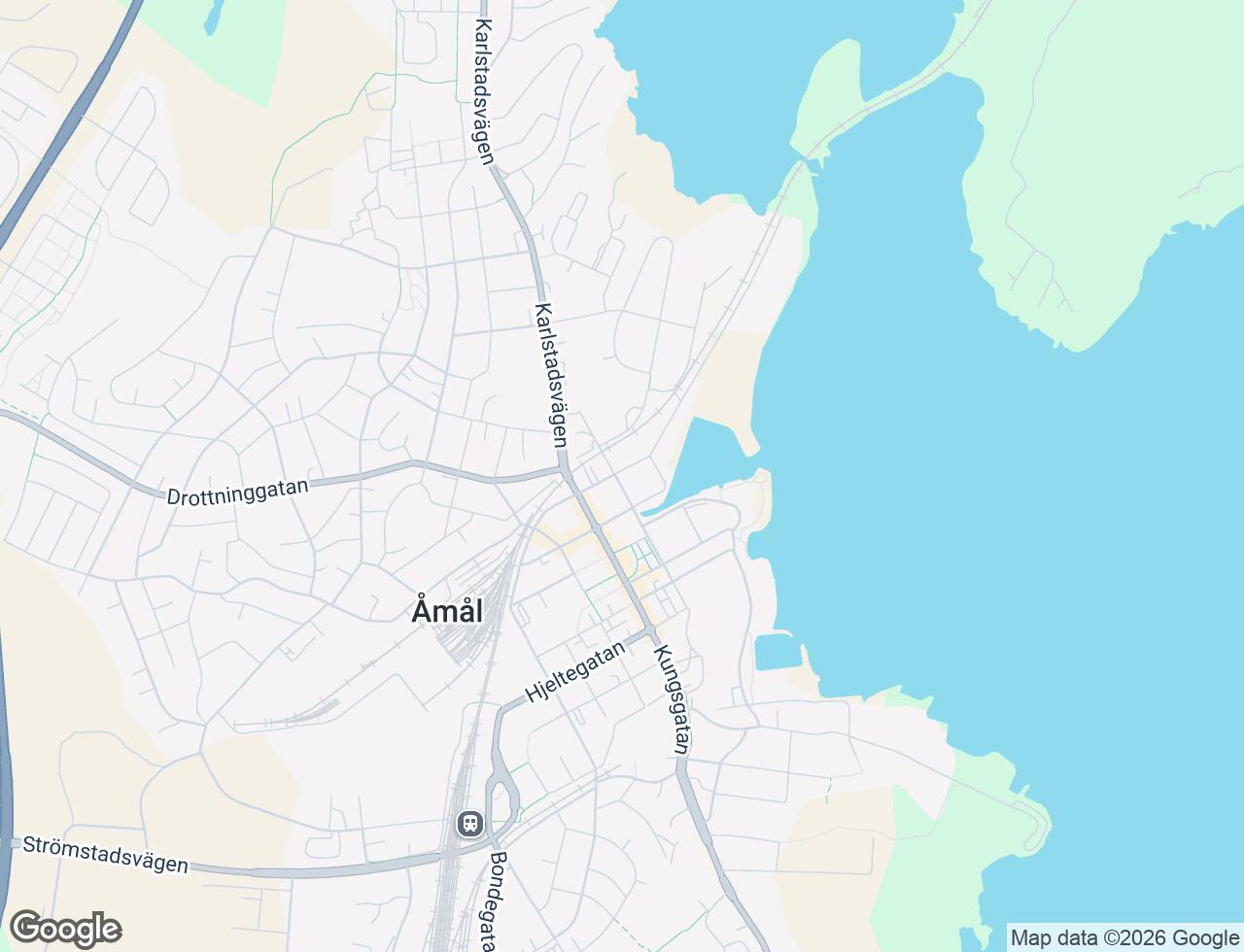 Karta över Kyrkogatan 9 i 31 Åmål
