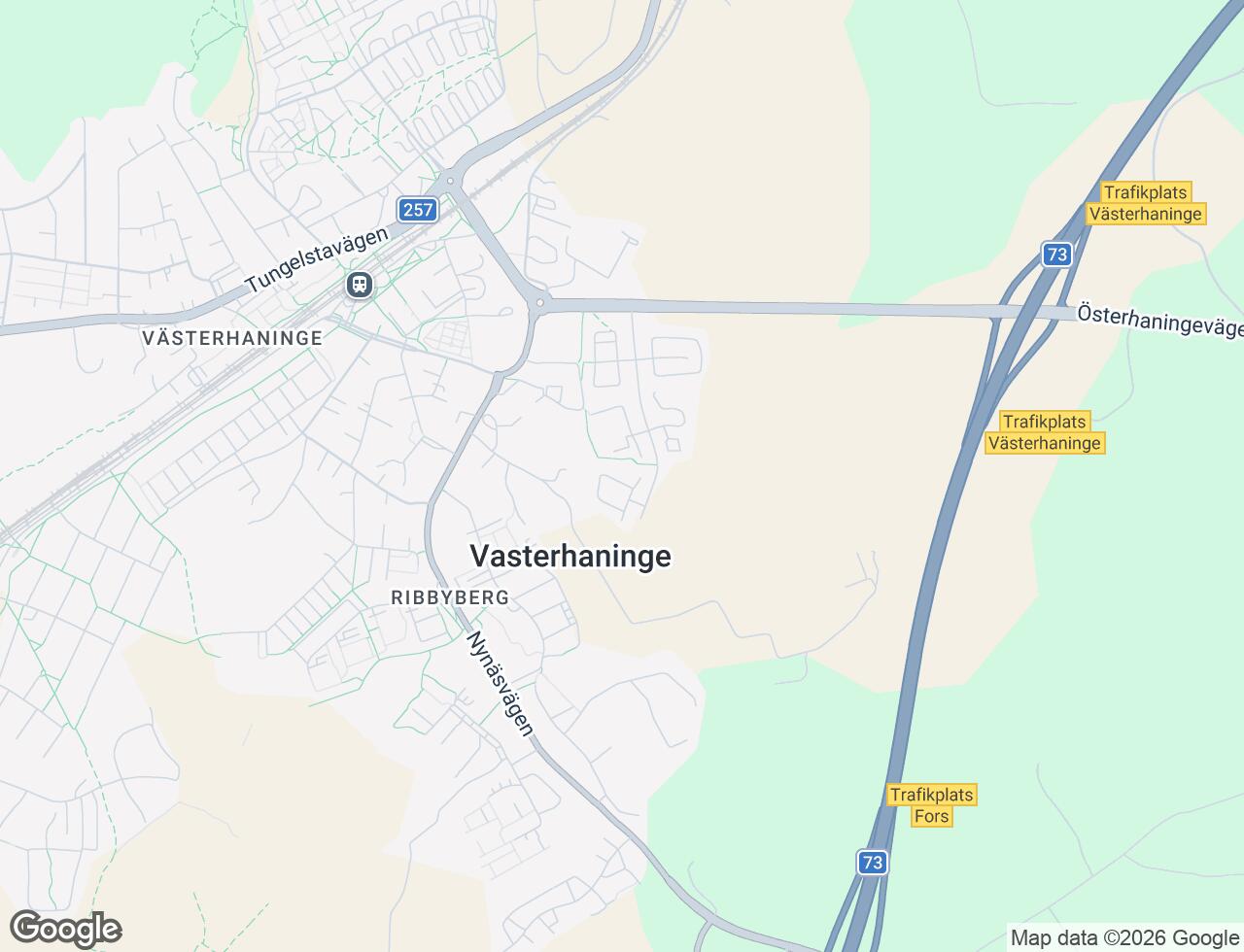 Karta över Ribby Allé 110A i 42 Västerhaninge