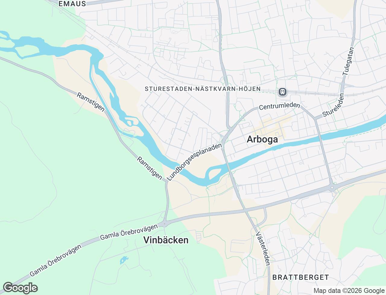Karta över Lundborgsesplanaden 12B i 34 Arboga