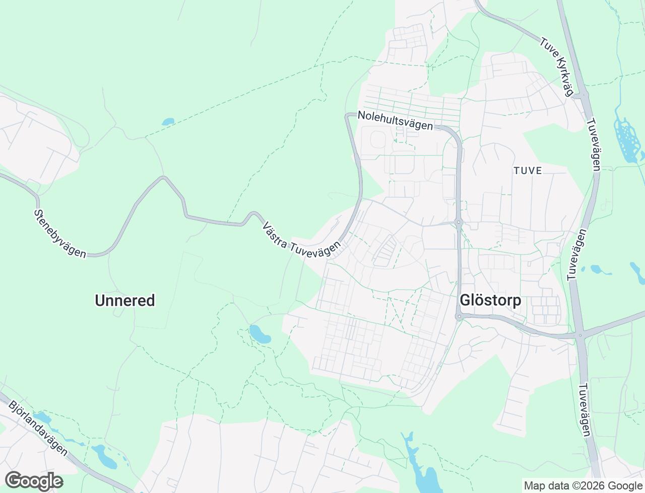 Karta över Glöstorps Röseväg 7 i 45 Göteborg