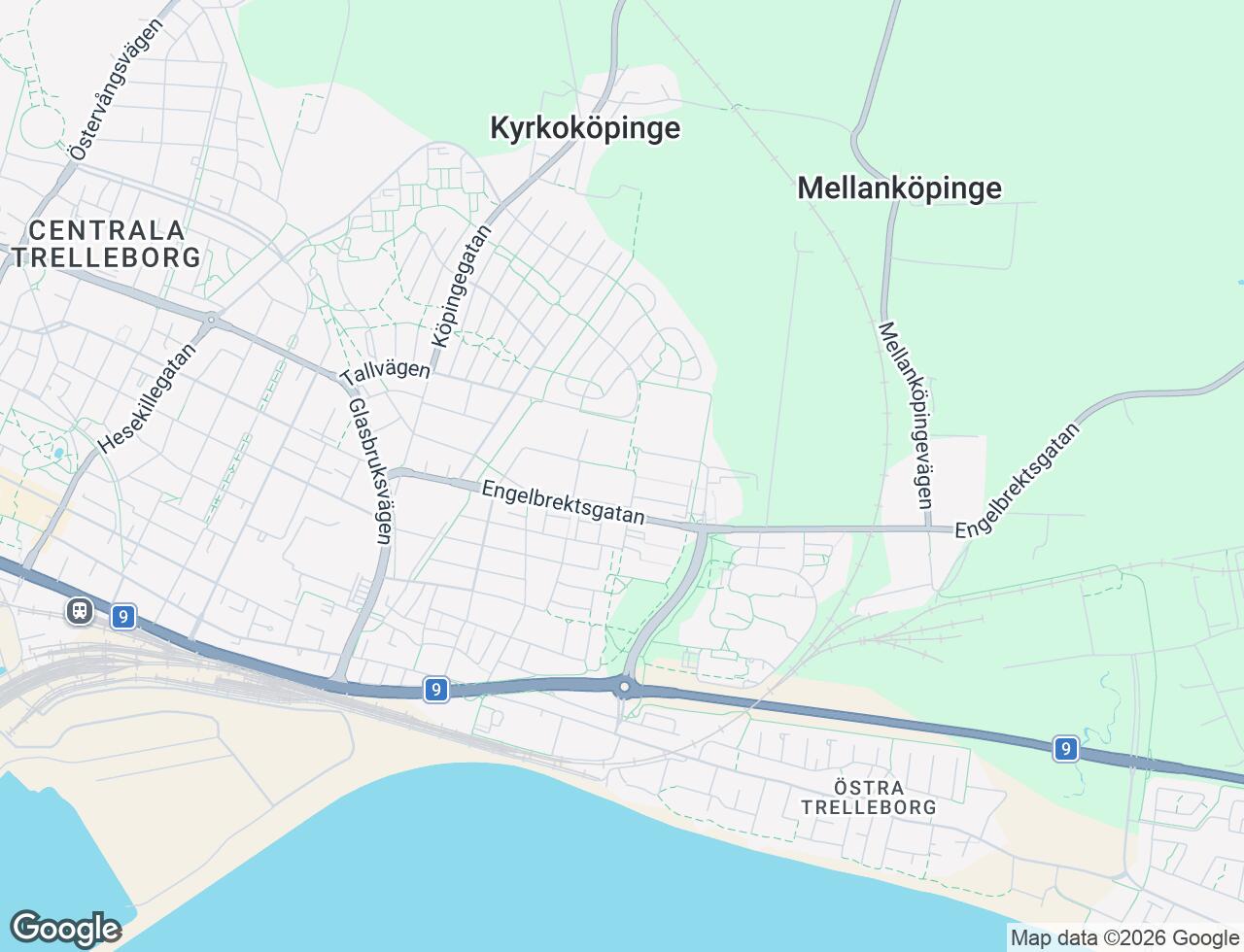 Karta över Sockenvägen 3C i 34 Trelleborg