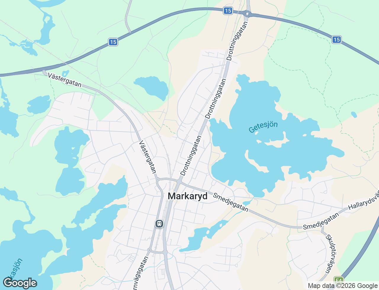 Karta över Åsgatan 1B i 31 Markaryd