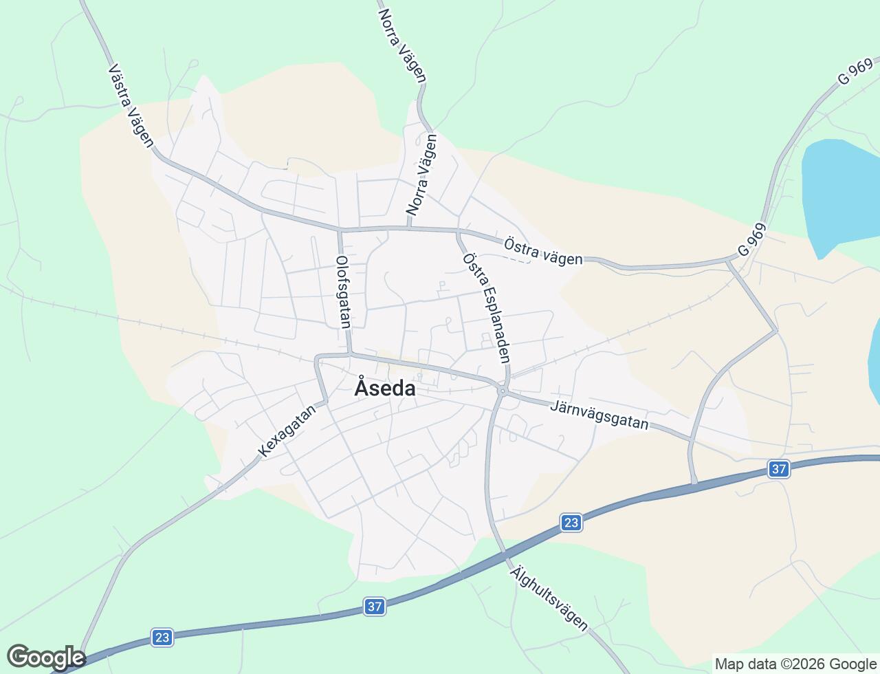 Karta över Lärkgatan 6B i 70 Åseda