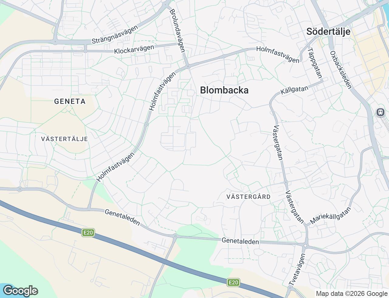 Karta över Myrstigen 20 i 60 Södertälje