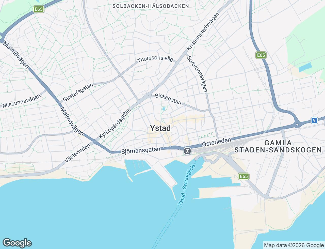 Karta över Stortorget 6 i 43 Ystad