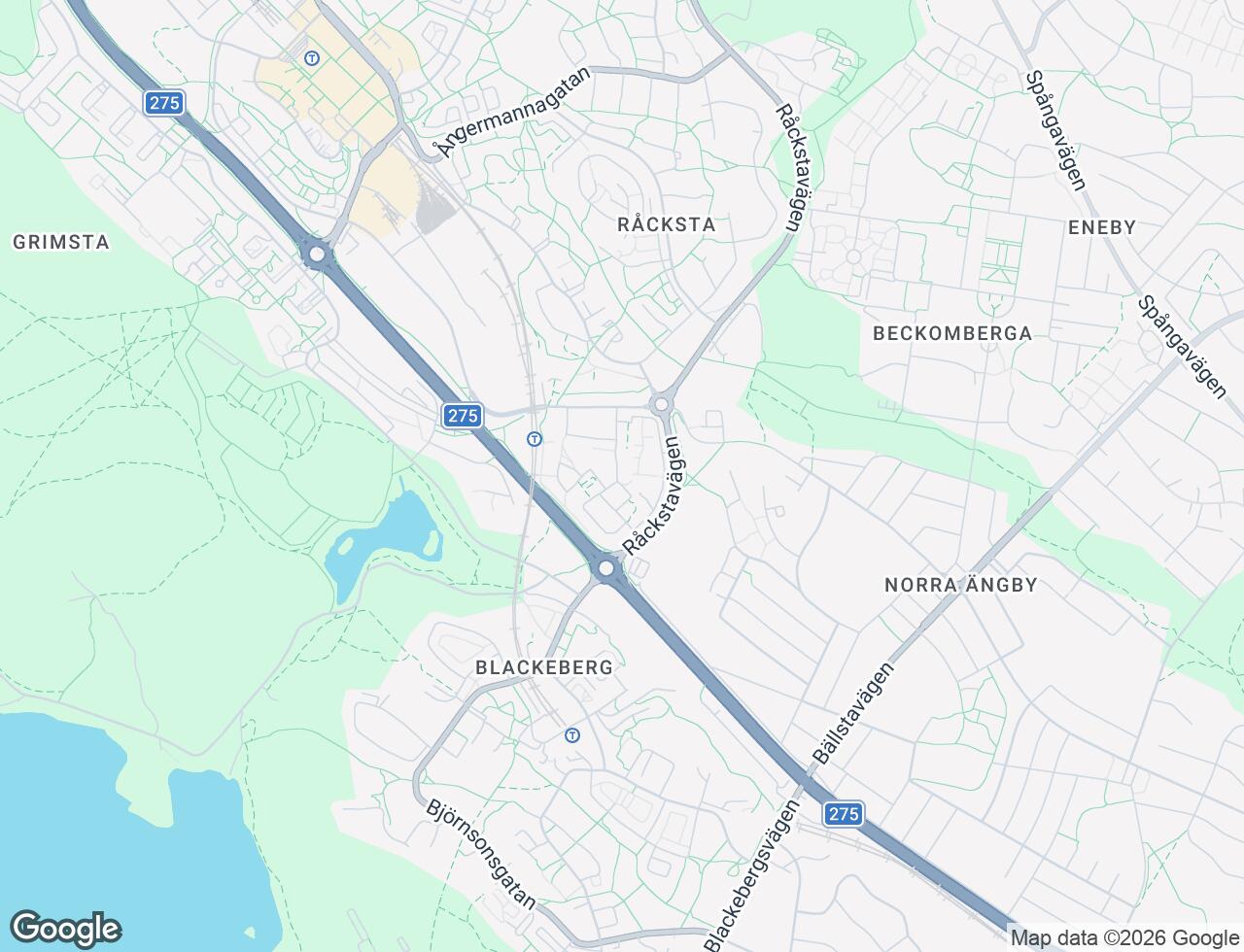 Karta över Funäsgatan 34 i 73 Vällingby