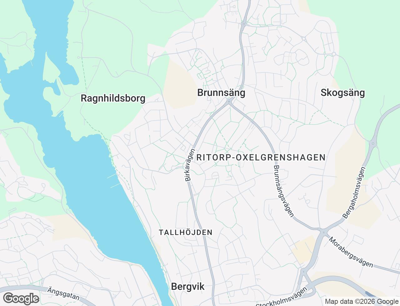 Karta över Okstigen 2 i 48 Södertälje