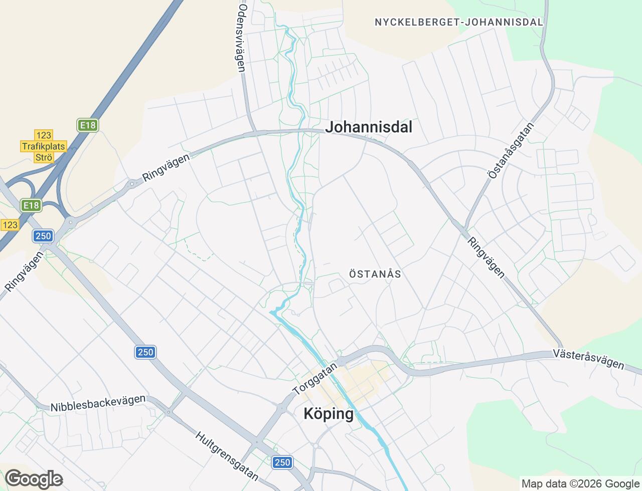 Karta över Tunadalsgatan 28A i 40 Köping