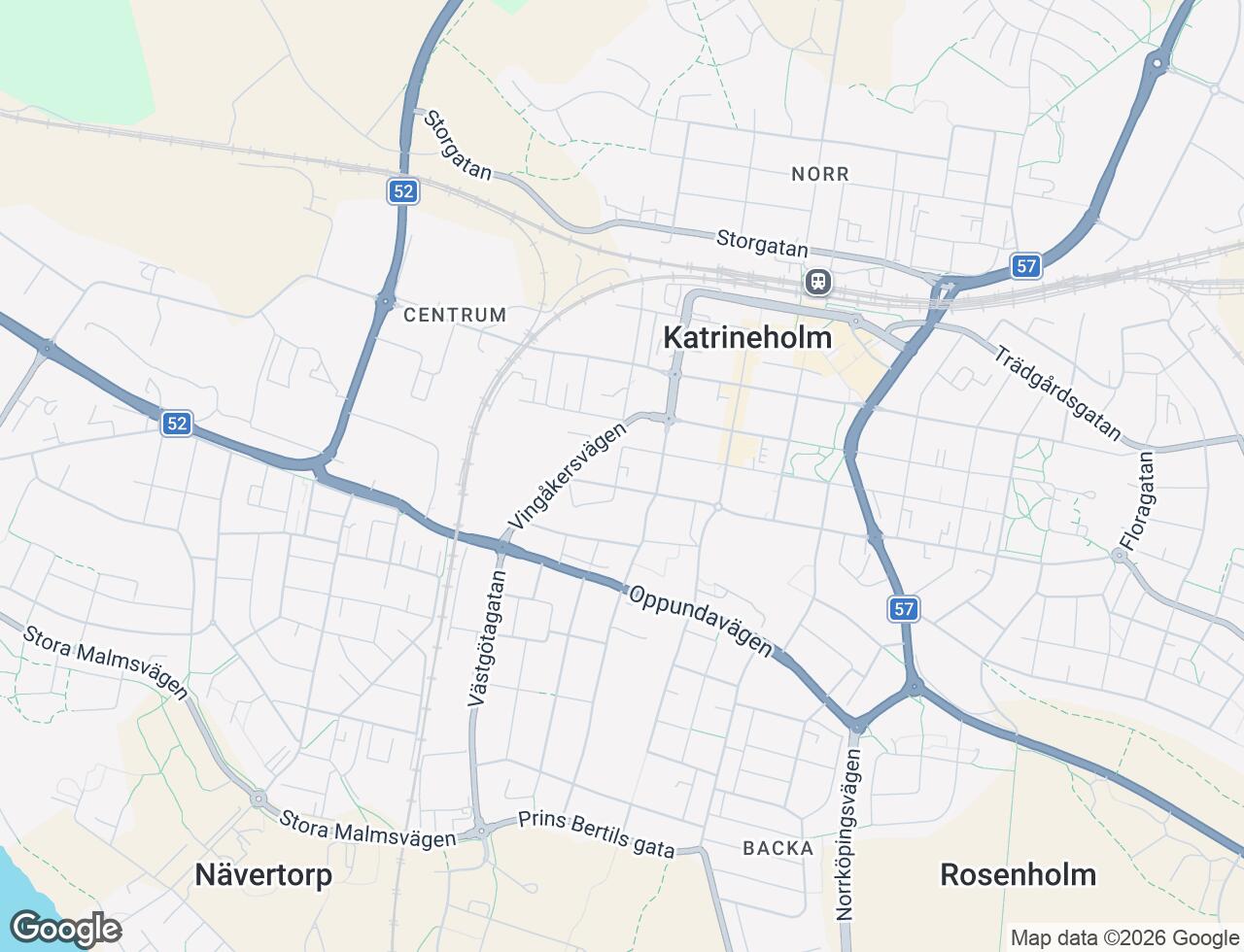 Karta över Prinsgatan 15 A i 36 Katrineholm