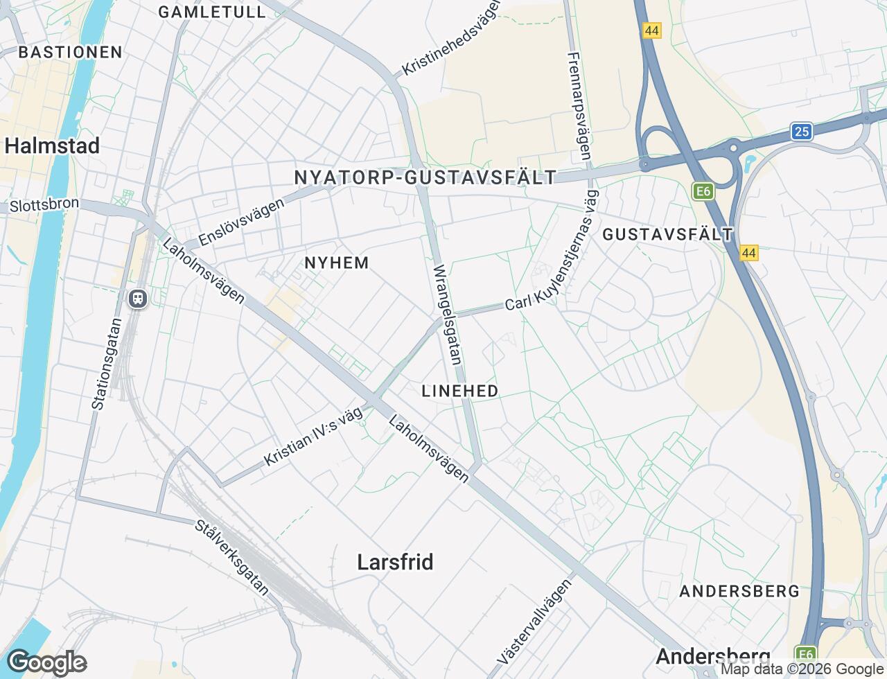 Karta över Odalvägen 1A i 51 Halmstad