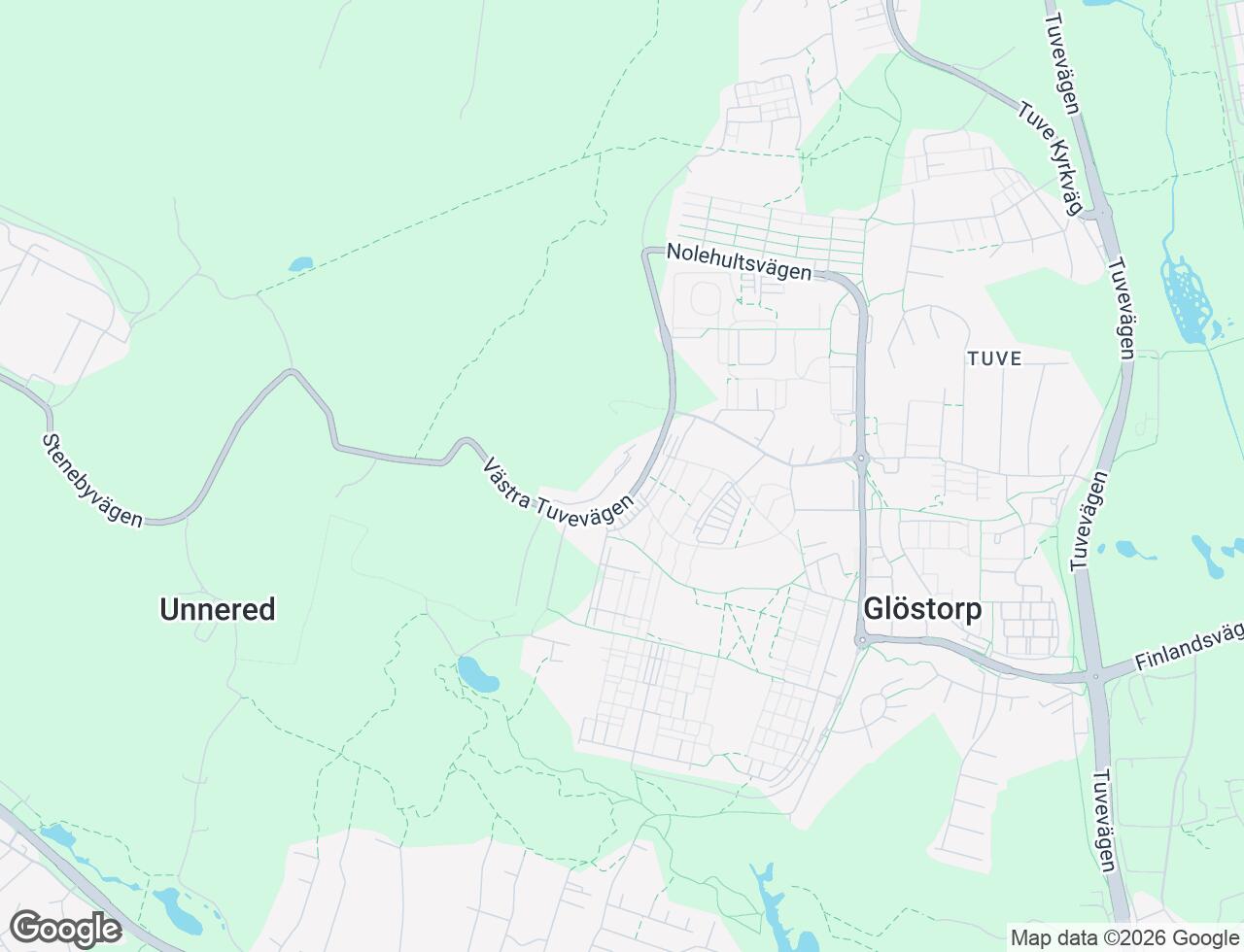 Karta över Glöstorps Röseväg 11 i 45 Göteborg