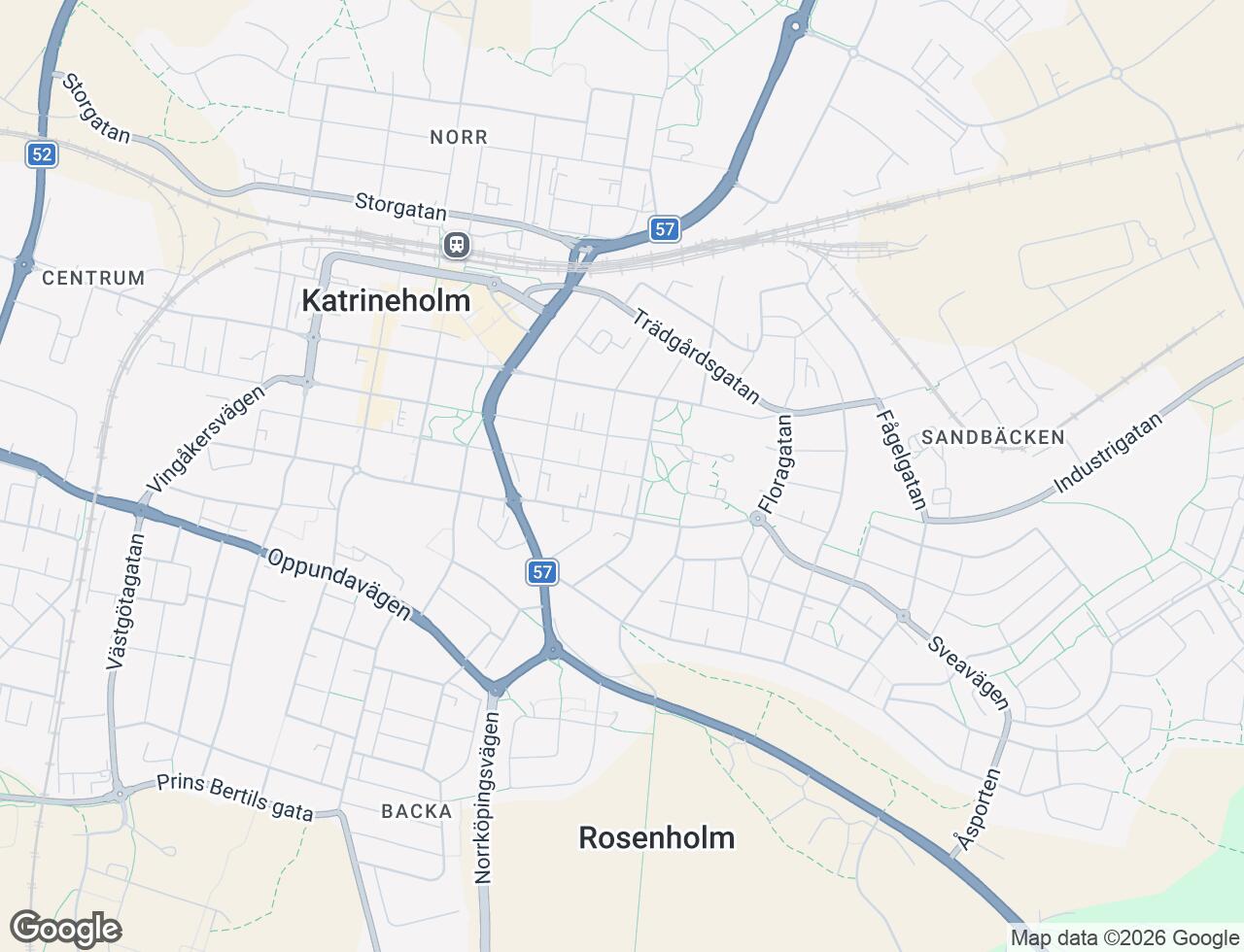 Karta över Tegnérvägen 44B i 32 Katrineholm