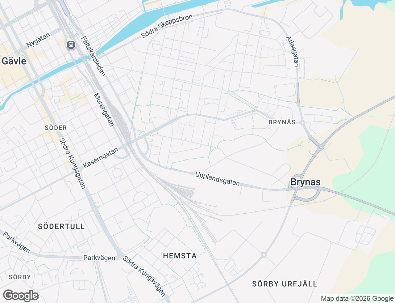 Karta över Hagtornsgatan 8 i 82 Gävle