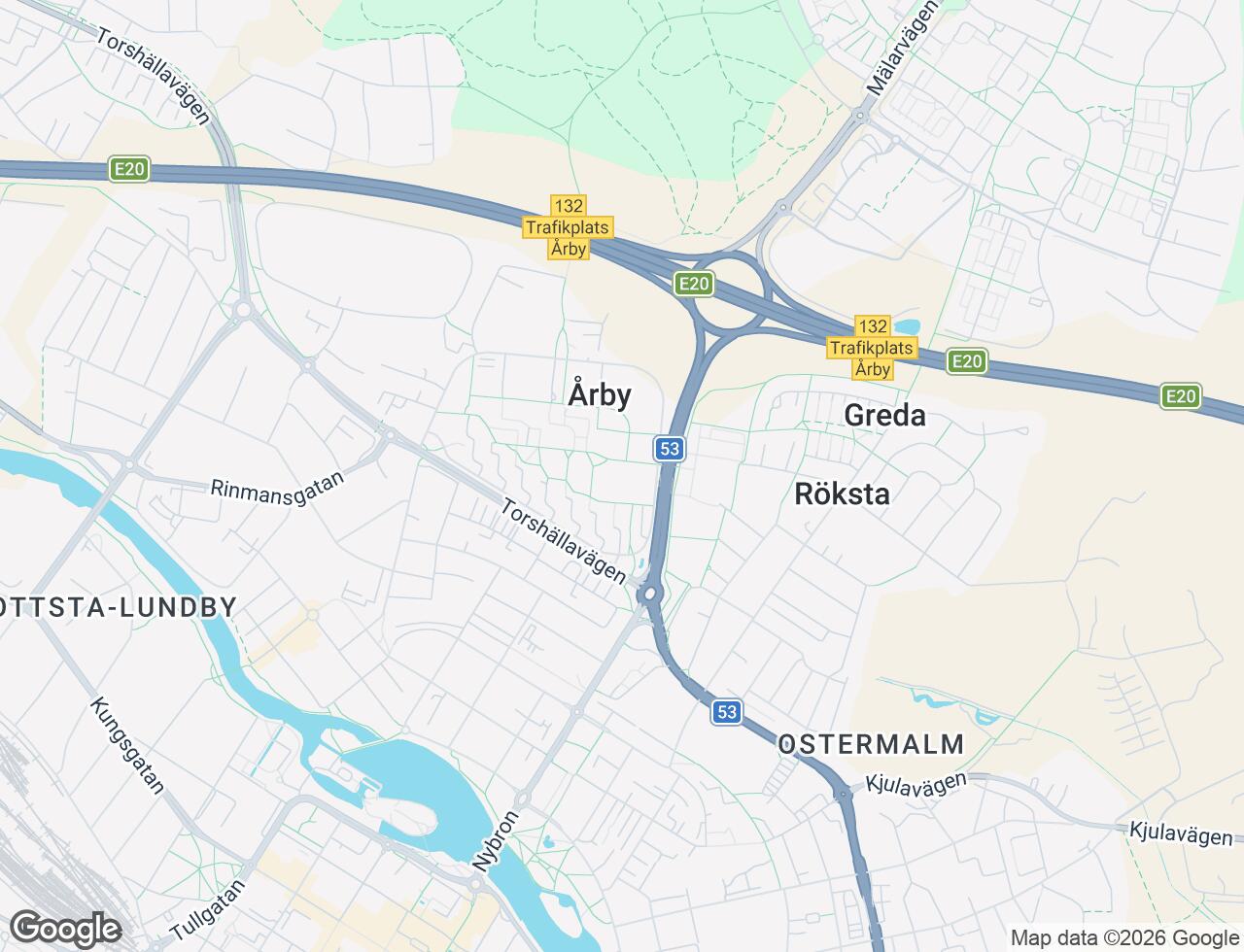 Karta över Årbygatan 3D i 45 Eskilstuna