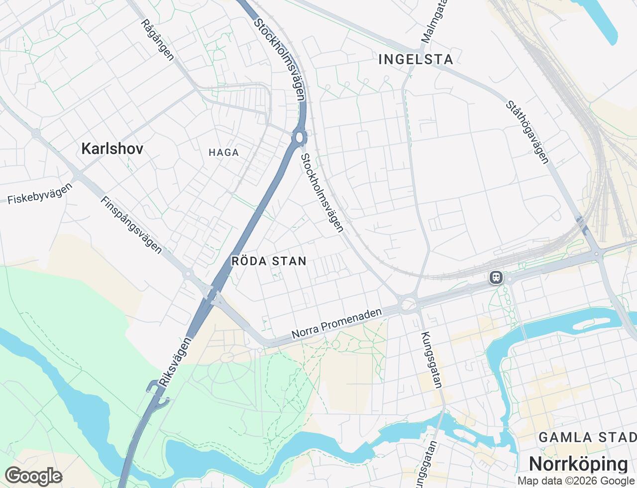 Karta över Bråbogatan 13 i 16 Norrköping