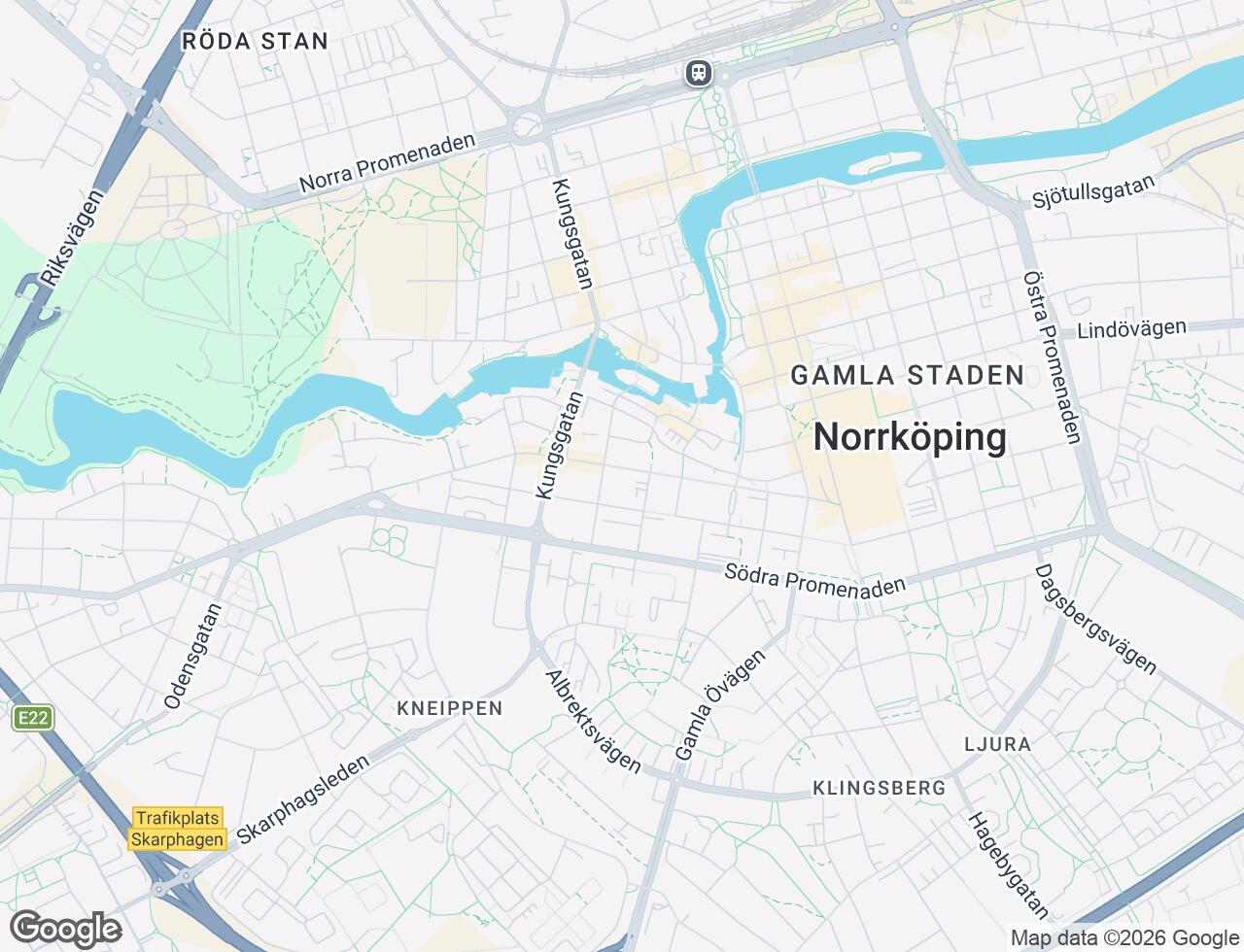 Karta över Källvindsgatan 19 i 40 Norrköping