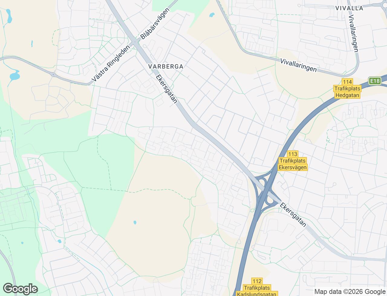 Karta över Varbergagatan 147 i 52 Örebro