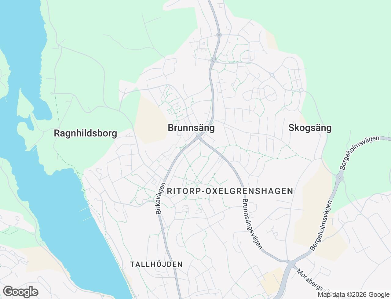 Karta över Brunnsängsvägen 2 i 51 Södertälje
