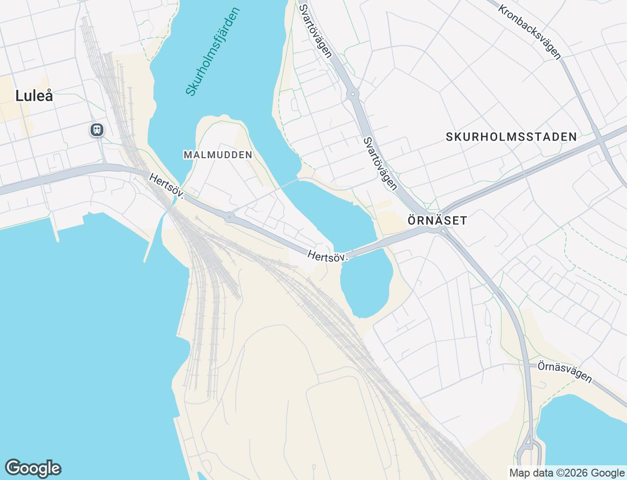 Karta över Malmuddsvägen 78 i 45 Luleå