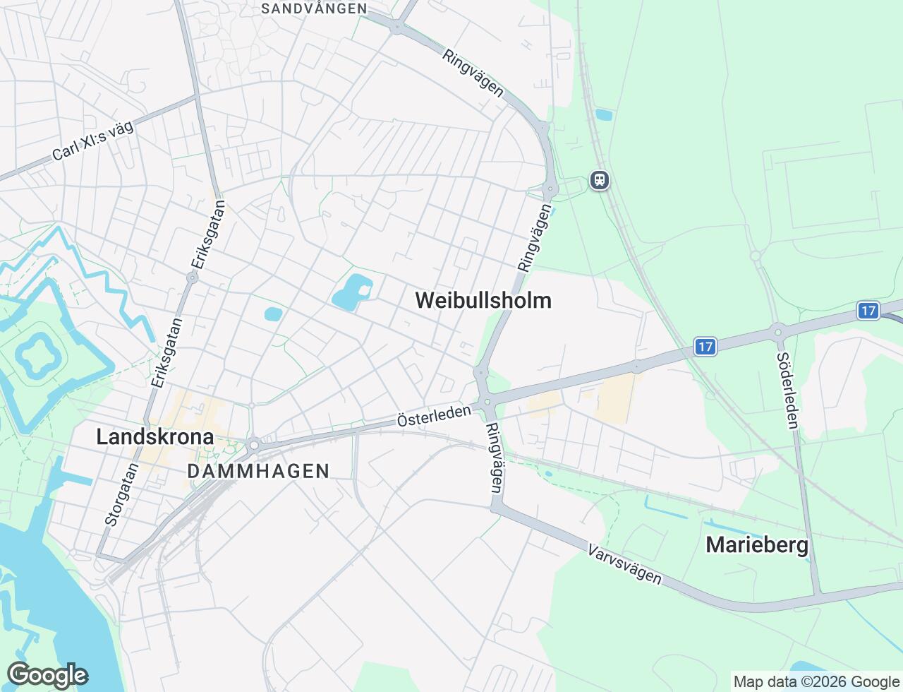 Karta över Hantverkargatan 30A i 51 Landskrona