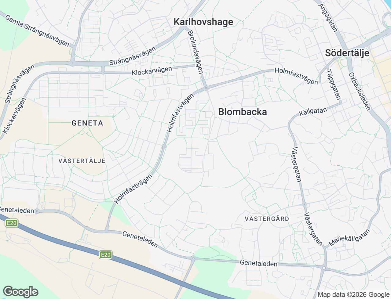 Karta över Fjärilstigen 1 i 60 Södertälje
