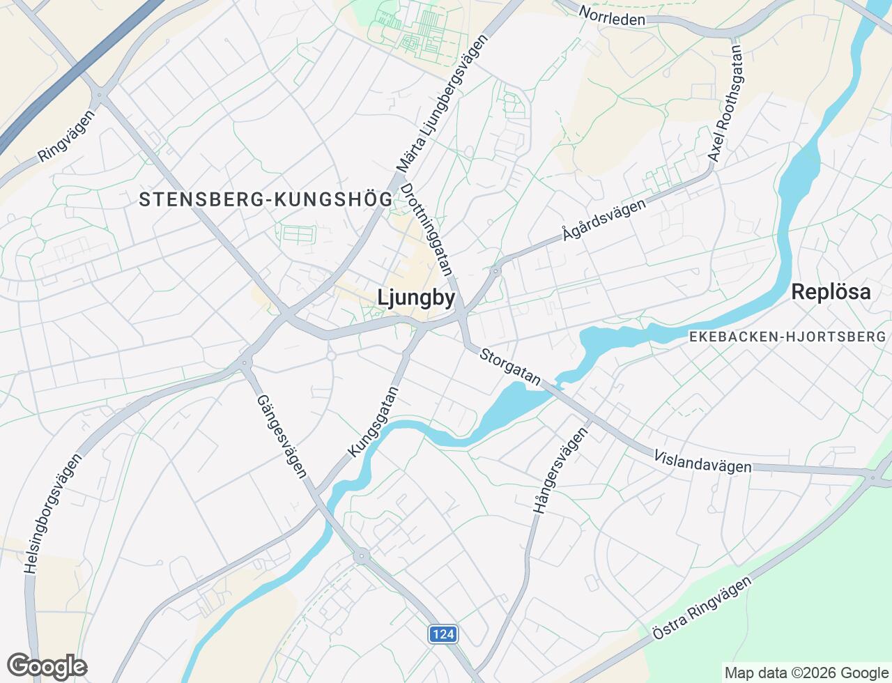 Karta över Storgatan 24 i 44 Ljungby