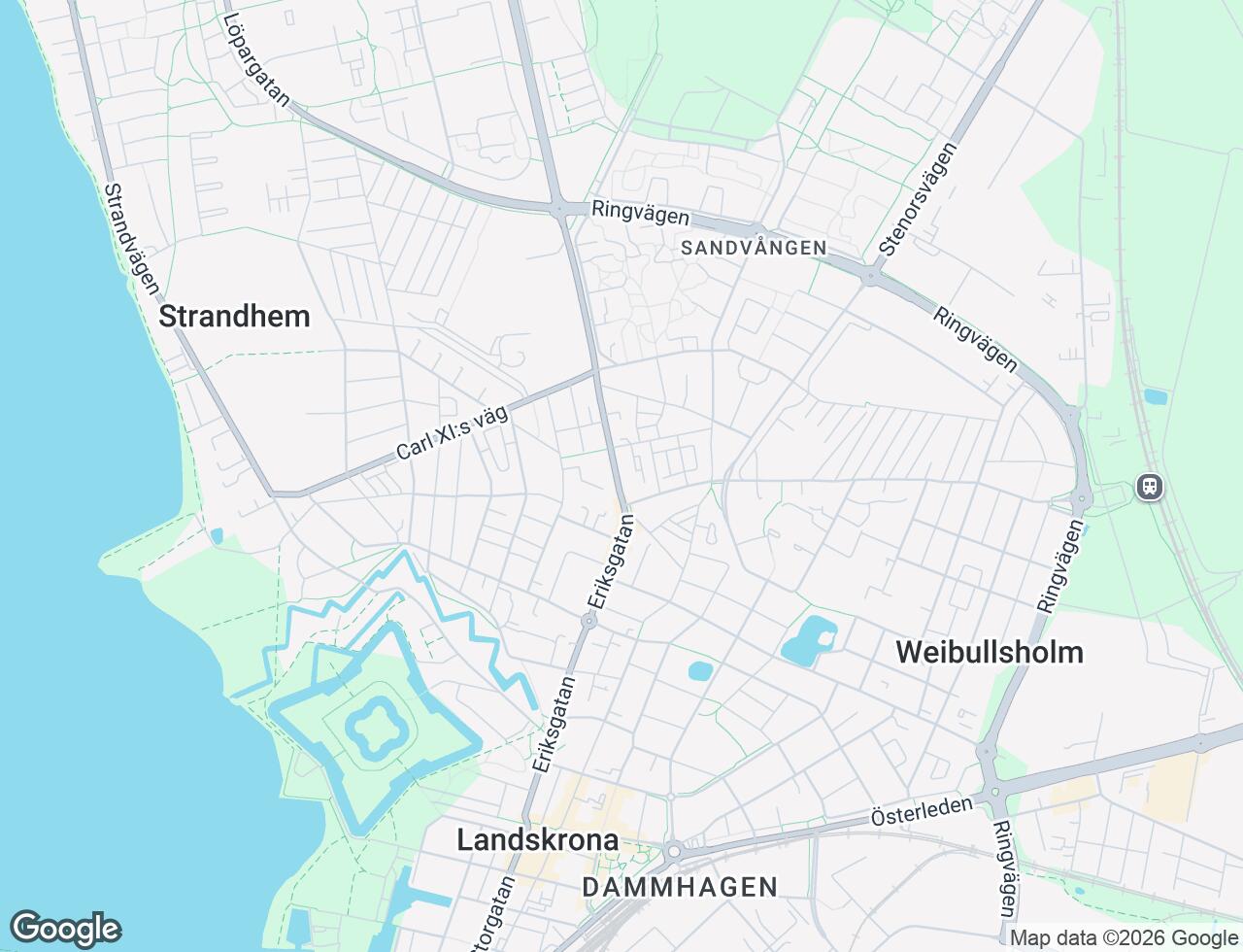 Karta över Norra Infartsgatan 22B i 40 Landskrona