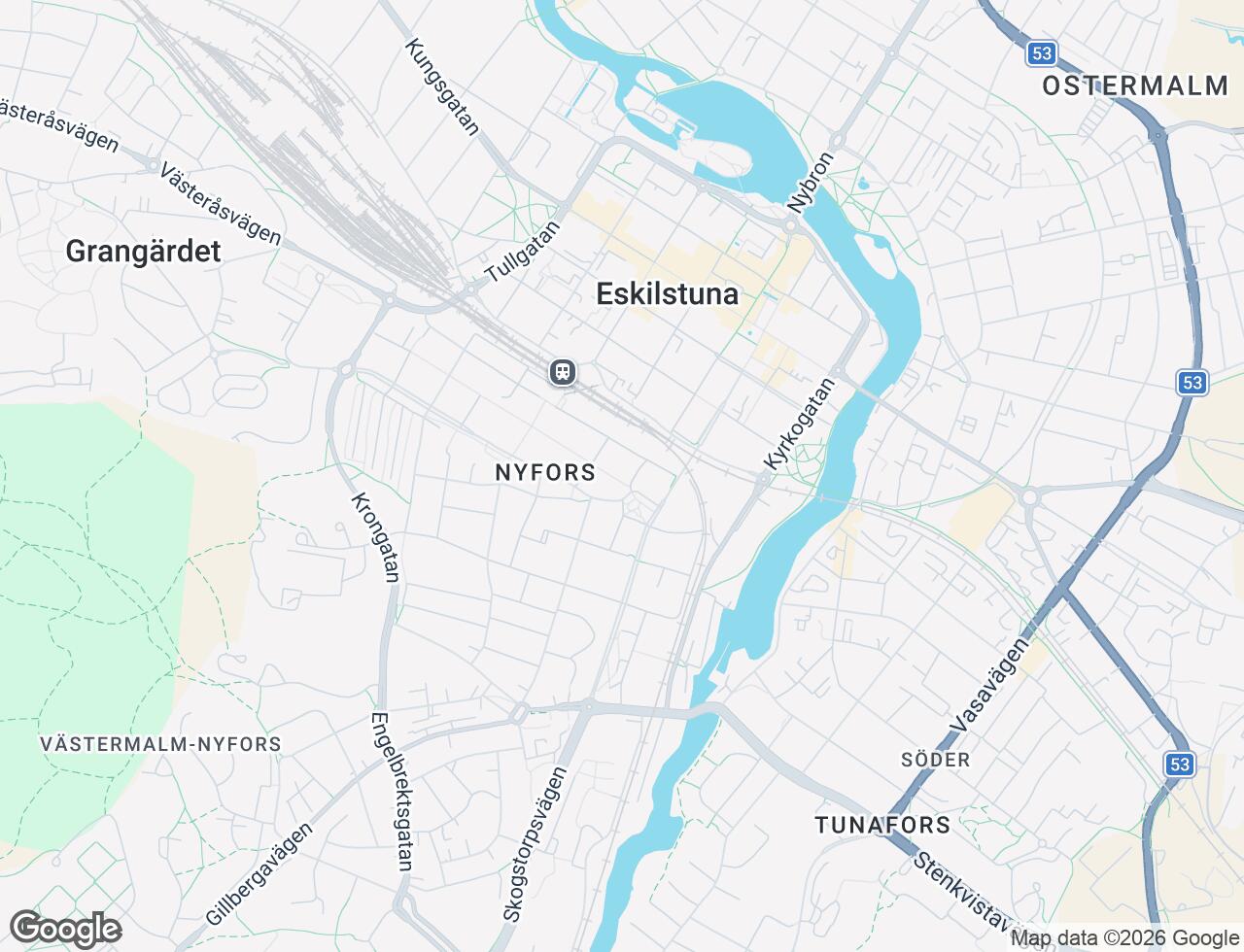 Karta över Nyforsgatan 6 i 25 Eskilstuna