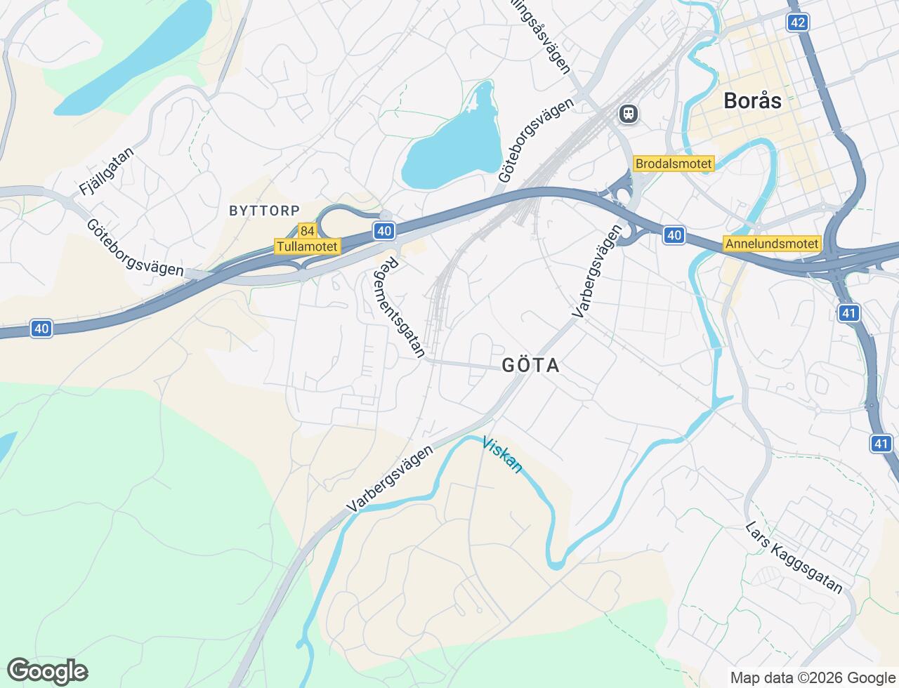 Karta över Majorsgatan 14 i 31 Borås